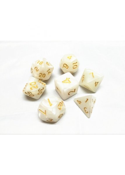 DICE 7-set: White Pearl (7)